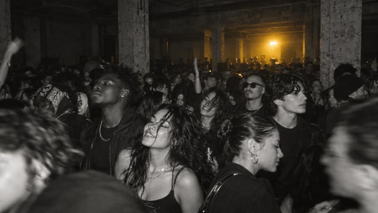 Crowd gathered in an architectural venue during an Event Dept. live brand experience