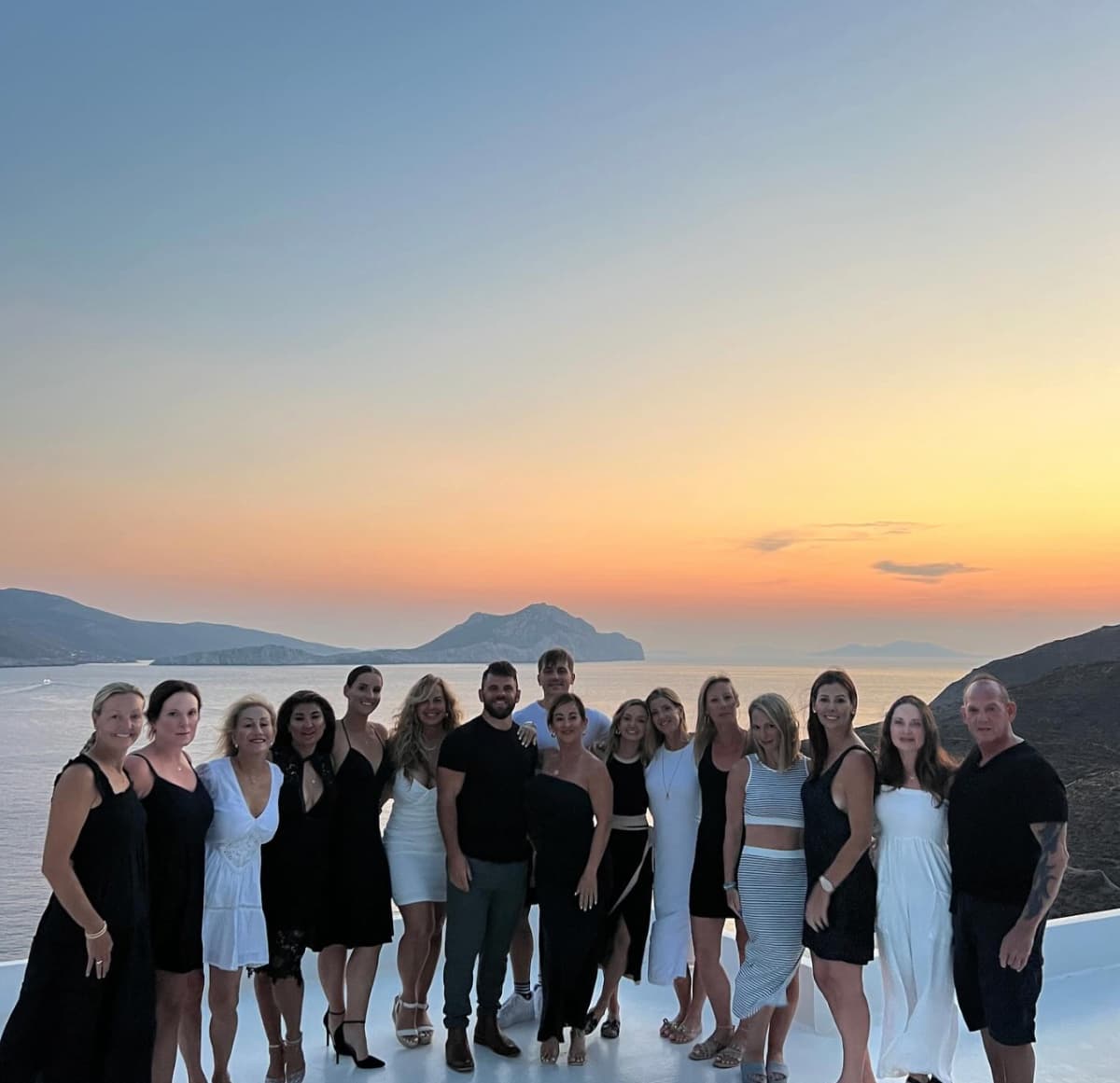 True North Retreats guests gathered together at sunset during an international retreat